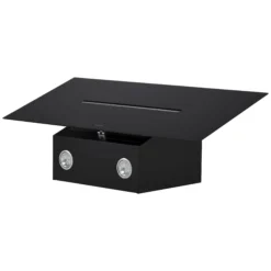SHY-BLK-90 Tempered Glass Chimney Cooker Hood (W)89.8cm - Black -Prime Kitchen shy blk 90 tempered glass chimney cooker hood w 89 8cm black8020283049918 05c bq
