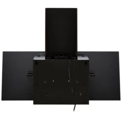 SHY-BLK-90 Tempered Glass Chimney Cooker Hood (W)89.8cm - Black -Prime Kitchen shy blk 90 tempered glass chimney cooker hood w 89 8cm black8020283049918 06c bq