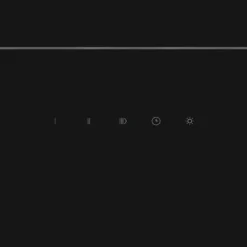 SHY-BLK-90 Tempered Glass Chimney Cooker Hood (W)89.8cm - Black -Prime Kitchen shy blk 90 tempered glass chimney cooker hood w 89 8cm black8020283049918 07c bq