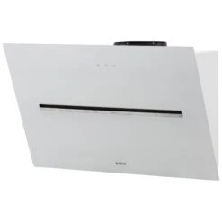 SHY-WH-60 Tempered Glass Chimney Cooker Hood (W)59.8cm - White -Prime Kitchen shy wh 60 tempered glass chimney cooker hood w 59 8cm white8020283049925 03c bq