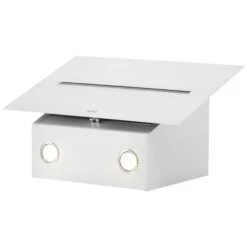 SHY-WH-60 Tempered Glass Chimney Cooker Hood (W)59.8cm - White -Prime Kitchen shy wh 60 tempered glass chimney cooker hood w 59 8cm white8020283049925 05c bq