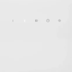 SHY-WH-60 Tempered Glass Chimney Cooker Hood (W)59.8cm - White -Prime Kitchen shy wh 60 tempered glass chimney cooker hood w 59 8cm white8020283049925 06c bq