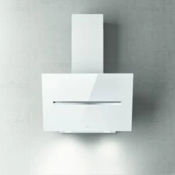 SHY-WH-60 Tempered Glass Chimney Cooker Hood (W)59.8cm - White -Prime Kitchen shy wh 60 tempered glass chimney cooker hood w 59 8cm white8020283049925 07c bq