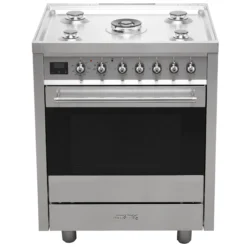 Smeg C7GPX9_SS 60cm Single Electric & Gas Cooker With Gas Hob - Stainless Steel -Prime Kitchen smeg c7gpx9 ss 60cm single electric gas cooker with gas hob stainless steel8017709272616 05c bq