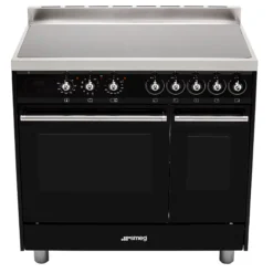 Smeg C92IPBL9-1 Freestanding Electric Range Cooker With Induction Hob - Black -Prime Kitchen smeg c92ipbl9 1 freestanding electric range cooker with induction hob black8017709268398 02c bq