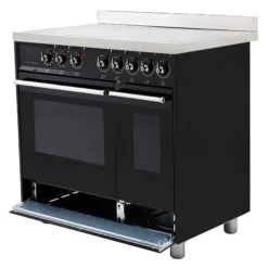 Smeg C92IPBL9-1 Freestanding Electric Range Cooker With Induction Hob - Black -Prime Kitchen smeg c92ipbl9 1 freestanding electric range cooker with induction hob black8017709268398 03c bq