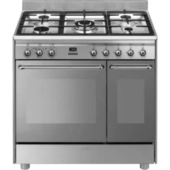 Smeg CG92X9 Freestanding Electric & Gas Range Cooker With Gas Hob