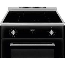 Smeg CP60ITVN_BK 60cm Single Electric Cooker With Induction Hob - Black -Prime Kitchen smeg cp60itvn bk 60cm single electric cooker with induction hob black8017709302566 02c bq