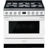 Smeg CPF9GPWH_WH Freestanding Electric & Gas Range Cooker With Gas Hob - White