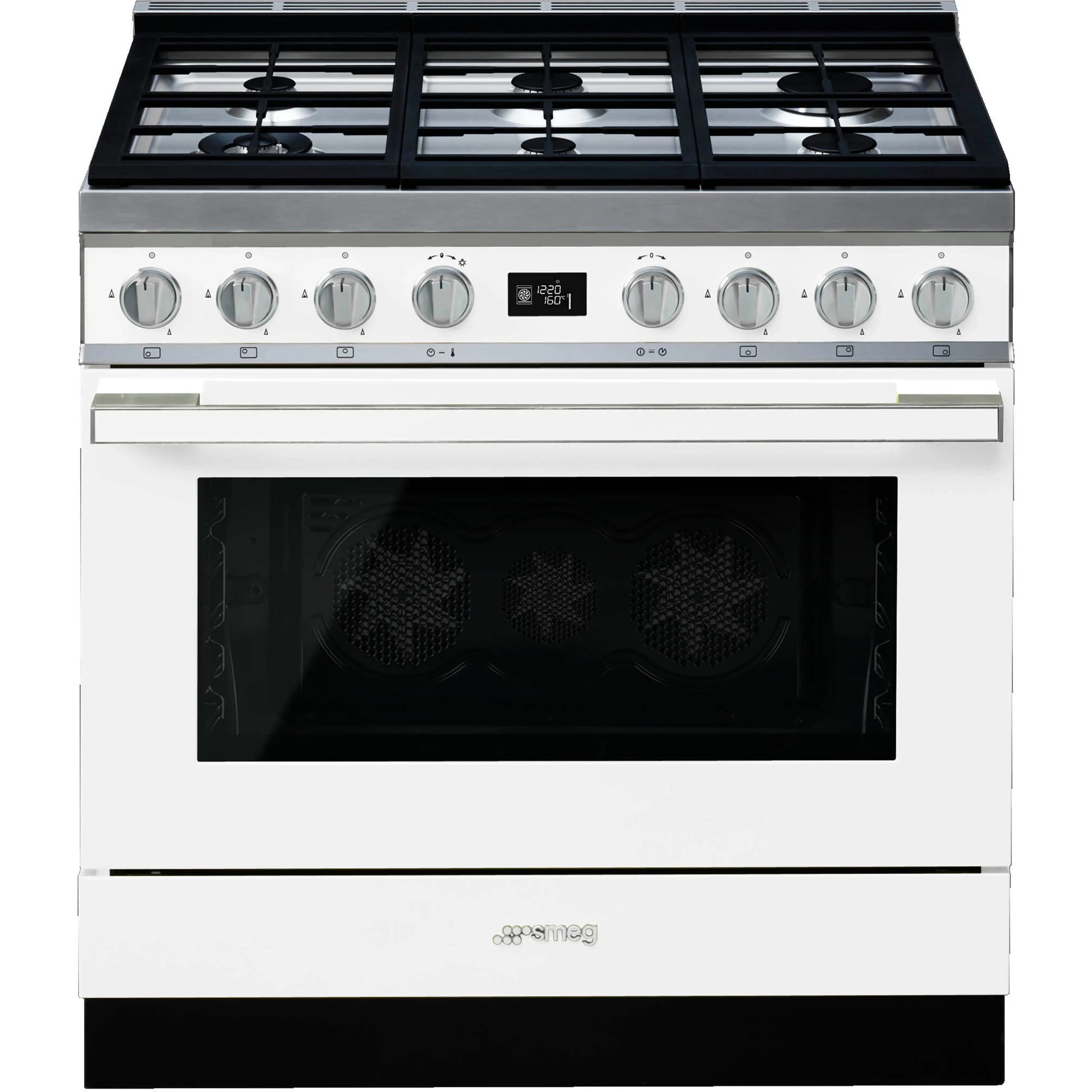 Smeg CPF9GPWH_WH Freestanding Electric & Gas Range Cooker With Gas Hob - White 3 Smeg CPF9GPWH_WH Freestanding Electric & Gas Range Cooker With Gas Hob - White