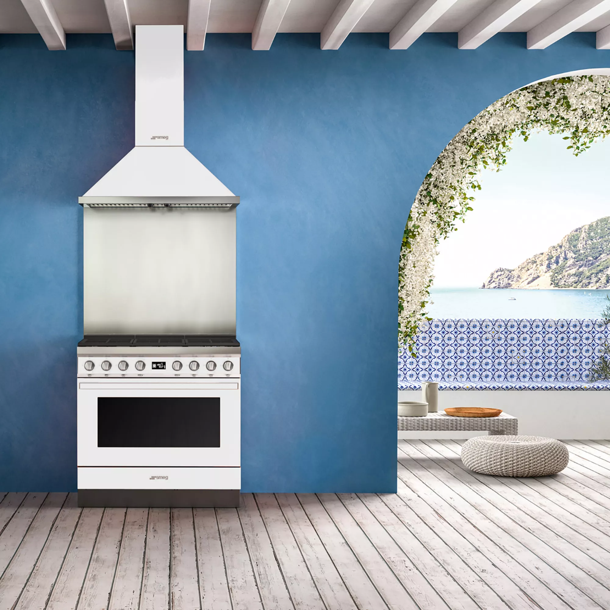 Smeg CPF9GPWH_WH Freestanding Electric & Gas Range Cooker With Gas Hob - White 5 Smeg CPF9GPWH_WH Freestanding Electric & Gas Range Cooker With Gas Hob - White - Image 3