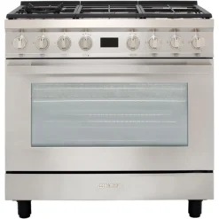 Smeg CPF9GPX Freestanding Electric & Gas Range Cooker With Gas Hob