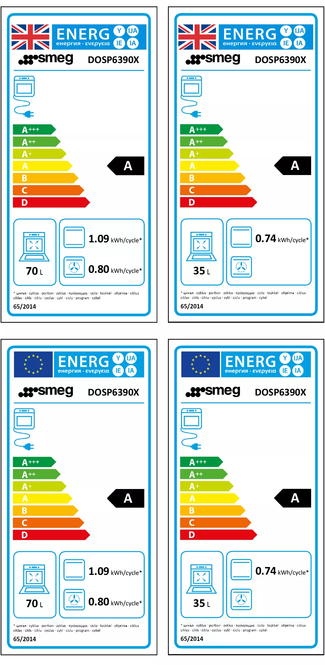 Smeg DOSP6390X Built-in Electric Double Oven - Stainless Steel Effect 10 Smeg DOSP6390X Built-in Electric Double Oven - Stainless Steel Effect - Image 8