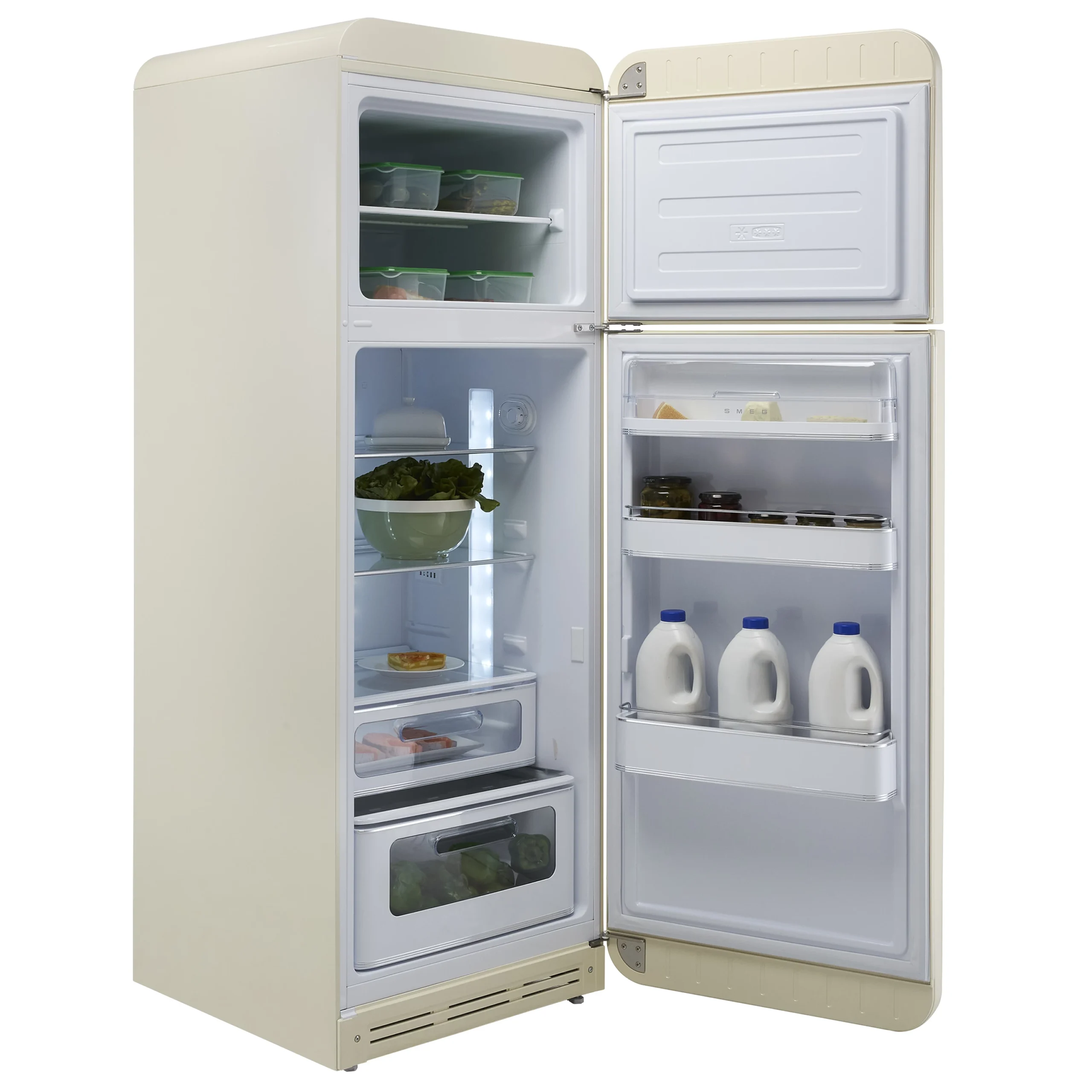 Smeg FAB30RCR5UK 80:20 Freestanding Fridge Freezer - Cream 5 Smeg FAB30RCR5UK 80:20 Freestanding Fridge Freezer - Cream - Image 3