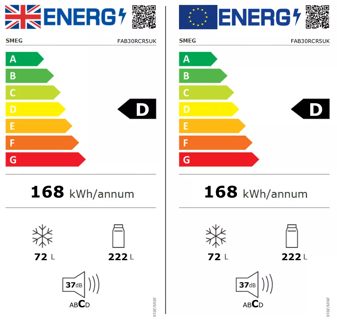 Smeg FAB30RCR5UK 80:20 Freestanding Fridge Freezer - Cream 4 Smeg FAB30RCR5UK 80:20 Freestanding Fridge Freezer - Cream - Image 2
