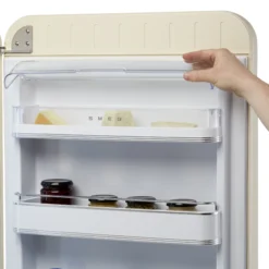 Smeg FAB32RCR5UK_CR 60:40 Freestanding Frost Free Fridge Freezer - Cream -Prime Kitchen smeg fab32rcr5uk cr 60 40 freestanding frost free fridge freezer cream8017709298227 04c bq