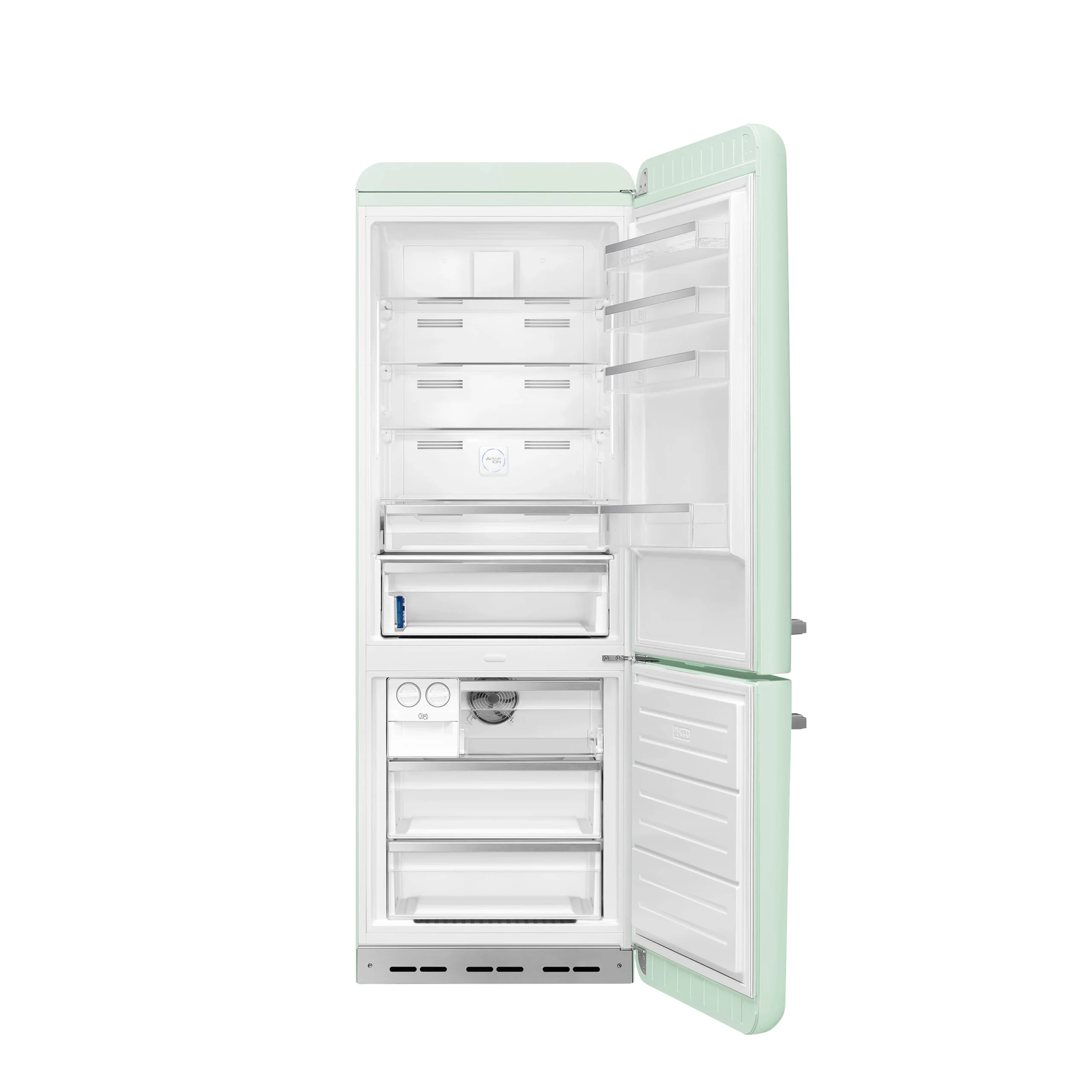 Smeg FAB38RPG5 70:30 Freestanding Frost Free Fridge Freezer - Pastel Green 7 Smeg FAB38RPG5 70:30 Freestanding Frost Free Fridge Freezer - Pastel Green - Image 5