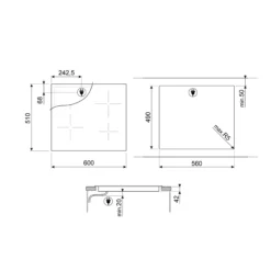 Smeg SE264TD1 60cm Ceramic Hob -Prime Kitchen smeg se264td1 60cm ceramic hob8017709312039 01t BQ