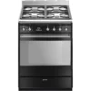 Smeg SUK61MBL9_BK 60cm Single Electric Cooker With Gas Hob - Black -Prime Kitchen smeg suk61mbl9 bk 60cm single electric cooker with gas hob black8017709268343 01c bq
