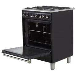 Smeg SUK61MBL9_BK 60cm Single Electric Cooker With Gas Hob - Black -Prime Kitchen smeg suk61mbl9 bk 60cm single electric cooker with gas hob black8017709268343 04c bq