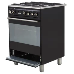Smeg SUK61MBL9_BK 60cm Single Electric Cooker With Gas Hob - Black -Prime Kitchen smeg suk61mbl9 bk 60cm single electric cooker with gas hob black8017709268343 05c bq