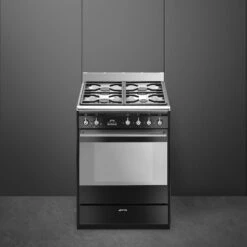Smeg SUK61MBL9_BK 60cm Single Electric Cooker With Gas Hob - Black -Prime Kitchen smeg suk61mbl9 bk 60cm single electric cooker with gas hob black8017709268343 08i bq