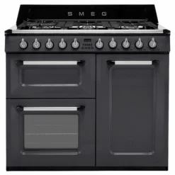 Smeg TR103GR Freestanding Electric & Gas Range Cooker With Gas Hob - Slate Grey