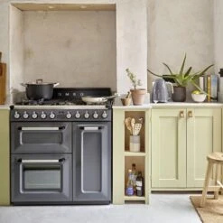 Smeg TR103GR Freestanding Electric & Gas Range Cooker With Gas Hob - Slate Grey -Prime Kitchen smeg tr103gr freestanding electric gas range cooker with gas hob slate grey8017709294229 12i bq