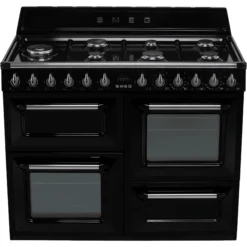 Smeg TR4110BL1 Freestanding Electric & Gas Range Cooker With Gas Hob -Prime Kitchen smeg tr4110bl1 freestanding electric gas range cooker with gas hob8017709176648 01c bq