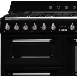 Smeg TR4110BL1 Freestanding Electric & Gas Range Cooker With Gas Hob -Prime Kitchen smeg tr4110bl1 freestanding electric gas range cooker with gas hob8017709176648 07c bq