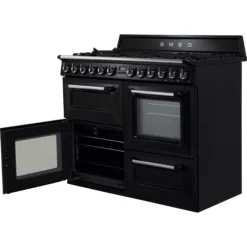 Smeg TR4110BL1 Freestanding Electric & Gas Range Cooker With Gas Hob -Prime Kitchen smeg tr4110bl1 freestanding electric gas range cooker with gas hob8017709176648 10c bq