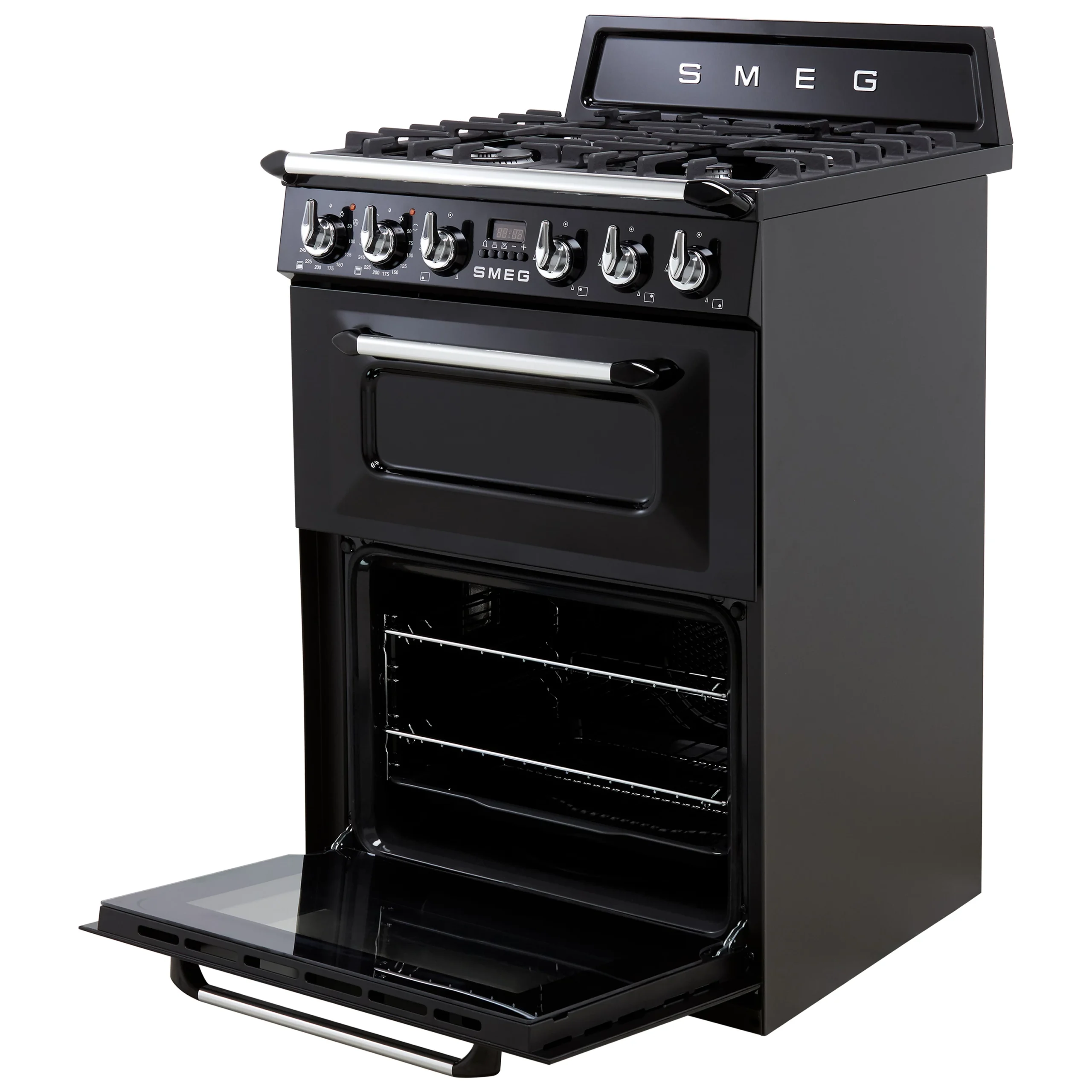 Smeg TR62BL_BK 60cm Double Electric & Gas Cooker With Induction Hob - Black 9 Smeg TR62BL_BK 60cm Double Electric & Gas Cooker With Induction Hob - Black - Image 7