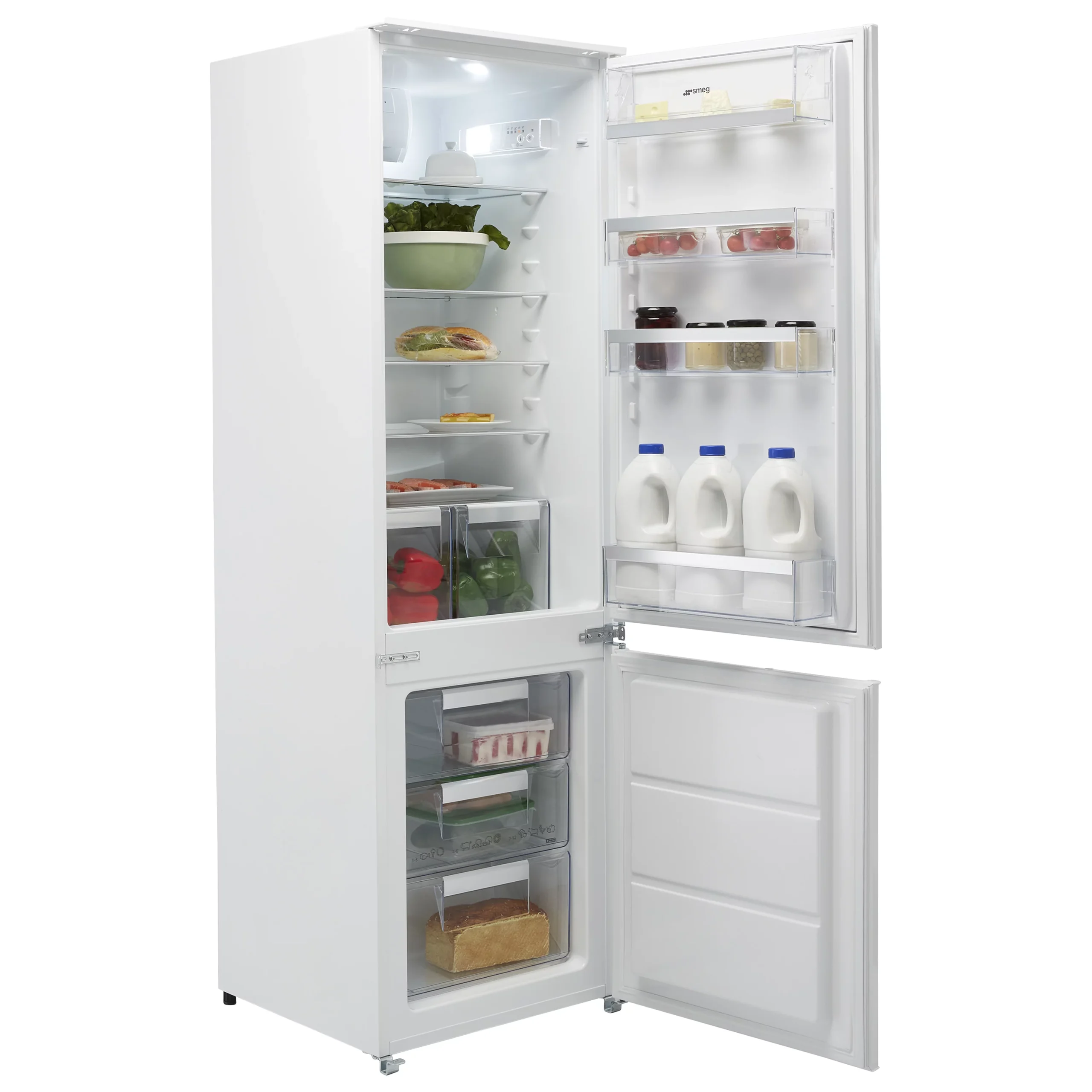 Smeg UKC81721F 70:30 Integrated Frost Free Fridge Freezer - White 4 Smeg UKC81721F 70:30 Integrated Frost Free Fridge Freezer - White - Image 2