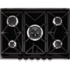 Smeg Victoria SR975NGH_BK 68.5cm Gas Hob - Black -Prime Kitchen smeg victoria sr975ngh bk 68 5cm gas hob black8017709200169 01c bq