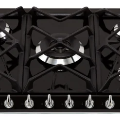 Smeg Victoria SR975NGH_BK 68.5cm Gas Hob - Black -Prime Kitchen smeg victoria sr975ngh bk 68 5cm gas hob black8017709200169 02c bq