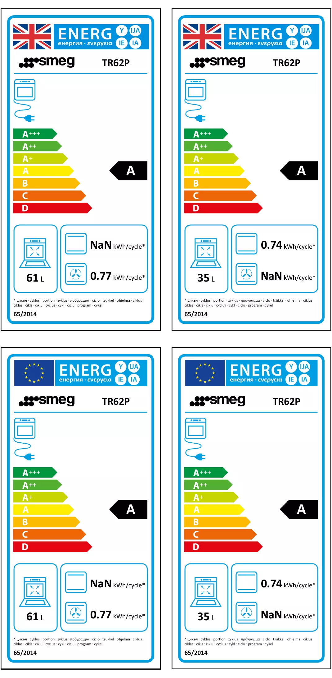 Smeg VICTORIA TR62P 60cm Double Electric & Gas Cooker With Gas Hob - Cream 12 Smeg VICTORIA TR62P 60cm Double Electric & Gas Cooker With Gas Hob - Cream - Image 10