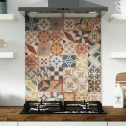 Splashwall Alloy Brown Moroccan Tile Mosaic Aluminium Splashback, (H)800mm (W)600mm (T)4mm -Prime Kitchen splashwall alloy brown moroccan tile mosaic aluminium splashback h 800mm w 600mm t 4mm5060699097663 01c