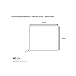 Splashwall Alloy Brown Walnut Geometric Aluminium Splashback, (H)800mm (W)900mm (T)4mm -Prime Kitchen splashwall alloy brown walnut geometric aluminium splashback h 800mm w 900mm t 4mm5060699098011 03c