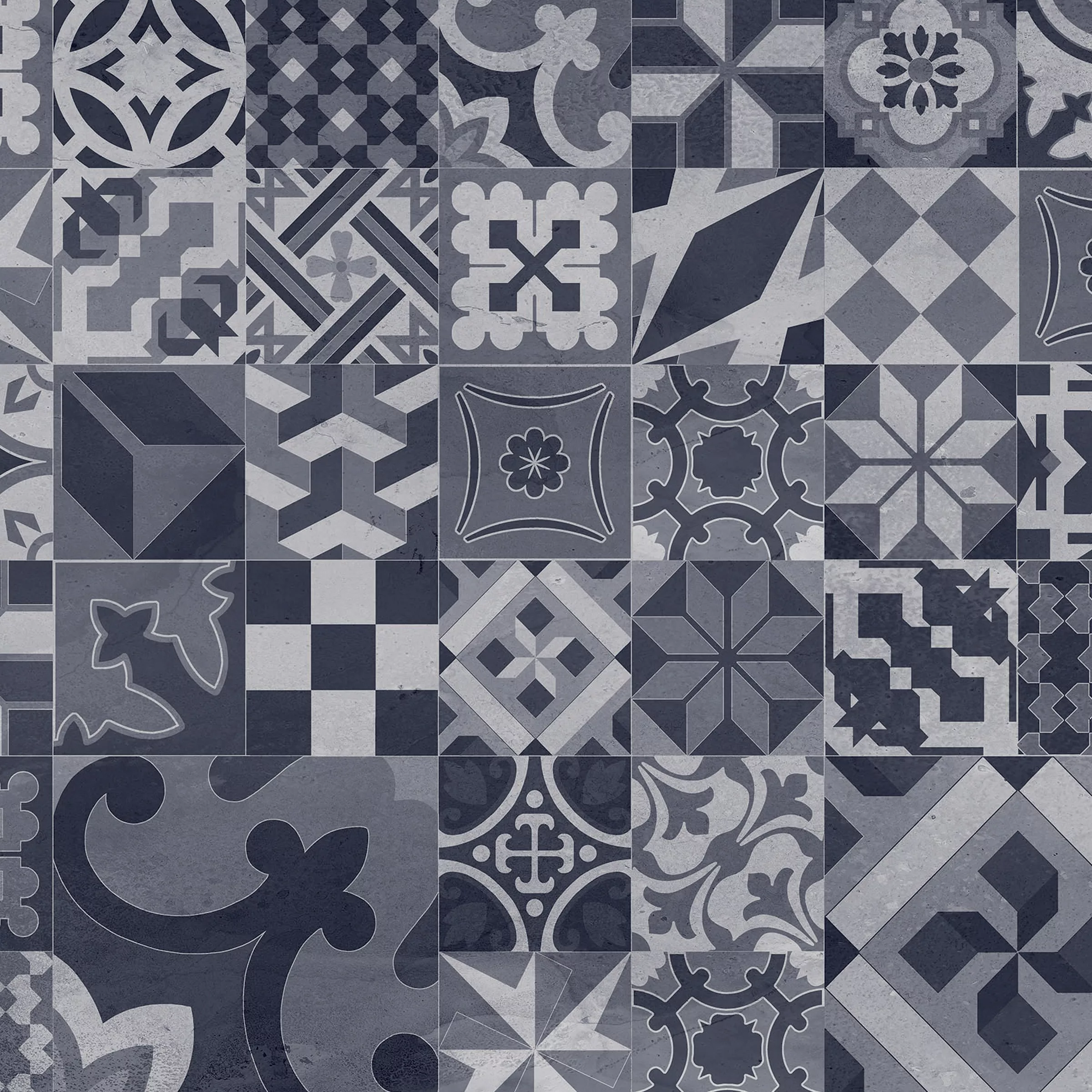 Splashwall Alloy Grey Classic Pattern Mosaic Aluminium Splashback, (H)750mm (W)2440mm (T)4mm 3 Splashwall Alloy Grey Classic Pattern Mosaic Aluminium Splashback, (H)750mm (W)2440mm (T)4mm