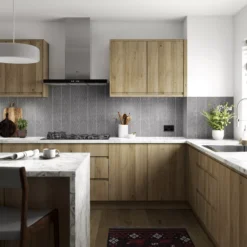 Splashwall Alloy Grey Herringbone Aluminium Splashback, (H)600mm (W)2440mm (T)4mm -Prime Kitchen splashwall alloy grey herringbone aluminium splashback h 600mm w 2440mm t 4mm5060699097762 01c