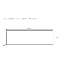 Splashwall Alloy Grey Herringbone Aluminium Splashback, (H)600mm (W)2440mm (T)4mm -Prime Kitchen splashwall alloy grey herringbone aluminium splashback h 600mm w 2440mm t 4mm5060699097762 03c