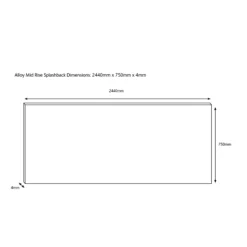 Splashwall Alloy Grey Subway Pattern Aluminium Splashback, (H)750mm (W)2440mm (T)4mm -Prime Kitchen splashwall alloy grey subway pattern aluminium splashback h 750mm w 2440mm t 4mm5060699097670 03c