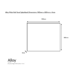 Splashwall Alloy Grey Subway Pattern Aluminium Splashback, (H)800mm (W)900mm (T)4mm -Prime Kitchen splashwall alloy grey subway pattern aluminium splashback h 800mm w 900mm t 4mm5060699097694 03c