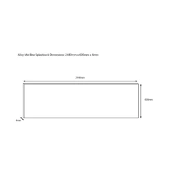 Splashwall Alloy Grey Urban Cluster Concrete Effect Aluminium Splashback, (H)600mm (W)2440mm (T)4mm -Prime Kitchen splashwall alloy grey urban cluster concrete effect aluminium splashback h 600mm w 2440mm t 4mm5060699097960 03c