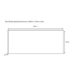 Splashwall Alloy Grey Whitewash Herringbone Aluminium Splashback, (H)750mm (W)2440mm (T)4mm -Prime Kitchen splashwall alloy grey whitewash herringbone aluminium splashback h 750mm w 2440mm t 4mm5060699097793 03c