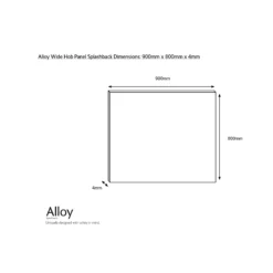 Splashwall Alloy White Cracked Tile Aluminium Splashback, (H)800mm (W)900mm (T)4mm -Prime Kitchen splashwall alloy white cracked tile aluminium splashback h 800mm w 900mm t 4mm5060699098059 03c