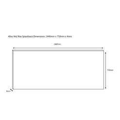 Splashwall Alloy White Diamond Tile Geometric Aluminium Splashback, (H)750mm (W)2440mm (T)4mm -Prime Kitchen splashwall alloy white diamond tile geometric aluminium splashback h 750mm w 2440mm t 4mm5060699097717 03c