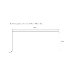 Splashwall Alloy White Marble Effect Aluminium Splashback, (H)750mm (W)2440mm (T)4mm -Prime Kitchen splashwall alloy white marble effect aluminium splashback h 750mm w 2440mm t 4mm5060699098073 03c