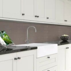 Splashwall Coffee Melamine Top Surface Of HPL Splashback, (H)600mm (W)2440mm (T)3mm -Prime Kitchen splashwall coffee melamine top surface of hpl splashback h 600mm w 2440mm t 3mm5060699096802 01i bq