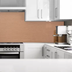 Splashwall Copper Laminate & MDF Splashback, (H)600mm (W)2440mm (T)10mm -Prime Kitchen splashwall copper laminate mdf splashback h 600mm w 2440mm t 10mm5060699096765 01i bq